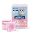 Pet Soft Disposable cat Diapers - Diapers for Female Male cats, Puppy Doggie Diapers for Female Dogs with Adjustable Foam Tail Hole, 24pcs Small