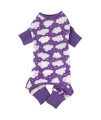 CuddlePup Dog Pajamas - Fluffy Clouds (Large, Purple)