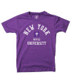 Wes and Willy NcAA Kids SS Organic cotton Tee Shirt, NYU Violets, grape, XL