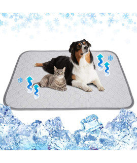 Washable Dog Cooling Mat for Kennel Summer Cooling Pad for Dogs Cats Self Cooling Dog Sleeping Bed Waterproof Washable Dog Pee Pad
