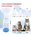 CANACK Cat Dog Pet Aerosol Chamber Inhaler Spacer Veterinary Feline Aerosol Chamber Pet Inhaler Spacer with Three Mask for Dogs and Felines (3 Size)