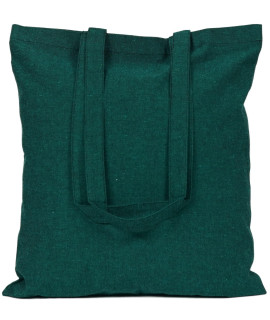 Atmos green 200 pack 15 X 16 inch with 27 handle EMERALD color 5 Oz Recycled cotton reusable grocery bags eco friendly super strong - Made in India (EMERALD, 200)