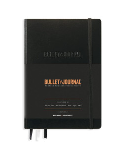 Leuchtturm1917 The Official Bullet Journal Edition 2 - Medium (A5) - Perfect Notebook Built For Bujo, 204 Pages Of 120Gsm Paper, With Bujo Pocket Guide (Black)