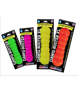 Dawg-Buster Chew Toy XL 12? x 3 Dia. for Large Dogs 40 lbs. and up, Assorted Colors Made in The USA, Floats, Solid Rubber