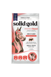 Solid gold Dry Dog Food for Adult Senior Dogs - Made with Real Beef Brown Rice - NutrientBoost Hund-N-Flocken Healthy Dog Food for Weight Management Better Digestion