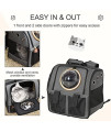 PawHut Foldable Pet Carrier Backpack with Breathable Mesh, Transparent Window & Adjustable Shoulder Strap for Small Cats & Dogs Travel Hiking, Grey