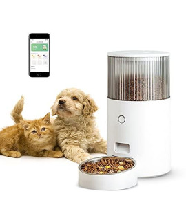 RIZZARI Automatic Cat Feeder,Dog Food Feeder with APP Remote Control,Smart Timer WiFi Food Dispenser for Medium Small Dogs and Cats