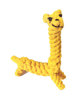 Aduck Pet Puppy Dog Cotton Rope Chew Toys For Teeth Cleaning, Giraffe Design