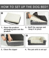 TORMAYS Dog Couch, Memory Foam Dog Bed Orthopedic Egg Crate Pet Bed Washable Dog Bed with Removable Cover and Non-Slid,Grey S-M( 20" X 17" X 6")