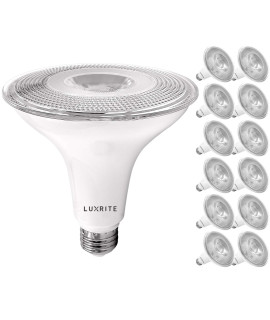Luxrite 12 Pack Par38 Led Outdoor Flood Light Bulbs, 120W Equivalent, 1250 Lumens, 3500K Natural White, 15W Dimmable, Indoor Outdoor Spotlight Bulb, Wet Rated, E26 Standard Base, Ul Listed