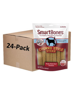 Smartbones No Artificial Colors Or Preservatives Churro-Style Chews, Treat Your Dog With Real Chicken And Vegetables