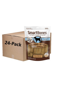 Smartbones Churro-Style Mini Sticks 28 Count, Made With Real Peanut Butter, Rawhide-Free Chews For Dogs (1 Case Of 24 Packs Of 28 Count)