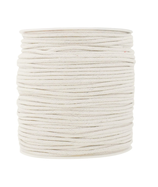 Mandala crafts Size 2mm cream Waxed cord for Jewelry Making - 109 Yds cream Waxed cotton cord for Jewelry String Bracelet cord Wax cord Necklace String