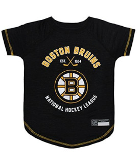 NHL PET TEE Shirt - Boston Bruins Ice Hockey Team Dog Shirt, Size: X-Large Soft, Breathable, Stretchable Washable Pet T-Shirt XL cool Fashionable Pet Shirt for The Boston Bruins Hockey Fan