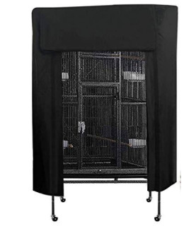Birdcage Cover Blackout & Breathable Material - Universal Night Bird Cage Skirt, Large Size, Easy to Put On, Take Off and Adjust,Waterproof Oxford Cloth Material,48