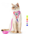 Supet Cat Harness And Leash Set Stylish Escape Proof Cat Vest Harness Adjustable Breathable Pet Harness With Reflective Trim Step-In Cat Leash And Harness For Cats Puppies