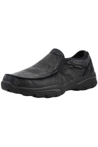 Skechers Mens Relaxed Fit-creston-Moseco Black Moccasin 115 XW US