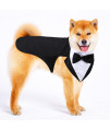 Dog Tuxedo And Bandana Set Dogs Formal Tuxedo Pet Wedding Party Suit Wedding Bow Tie Shirt For Wedding Christmas Birthday Costumes (Cute Style,M)