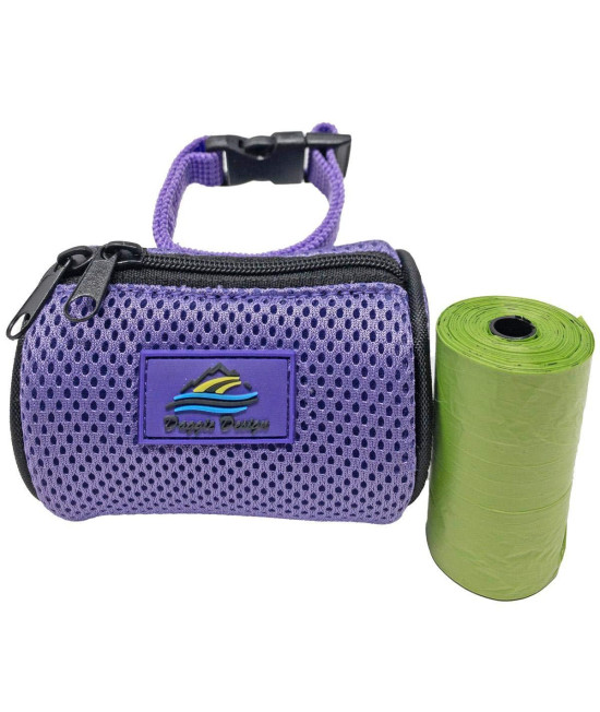American River Poop Bag Holder (Paisley Purple)