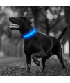 Illumifun Led Dog Collar, Usb Rechargeable Glowing Pet Safety Collar, Reflective Light Up Collars For Your Dogs Walking At Night (Blue-3 Reflective Strip, Small)