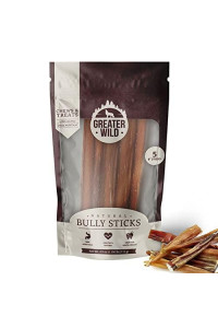 Beef Bully Sticks Dog Treats, 5 6" Sticks - Single Ingredient, All Natural, Long Lasting Dog Chews for Large and Small Dogs - 100% Digestible