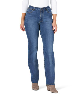 Wrangler womens High Rise True Straight Fit Jeans, Hudson, 10 1 US