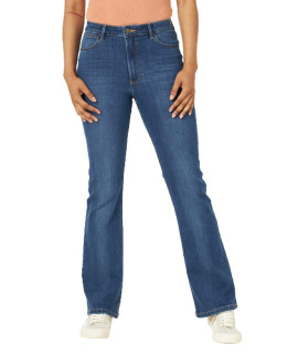 Wrangler Womens High Rise Bold Boot Jean, Hudson, 4W x 34L