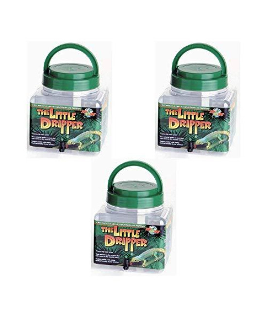 70oz Little Dripper for Chameleons ( 3 Pack )- Includes Attached DBDPet Pro-Tip Guide - Let Water Continuously Drip into Your Chameleon's Enclosure!