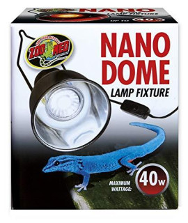 Zoomed Nano Dome Light Fixture for Reptiles - Includes Attached DBDPet Pro-Tip Guide (40w Max)