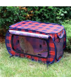 SPORT PET Large Pop Open Kennel, Portable Cat Cage Kennel, Waterproof Pet Bed, Travel Litter Collection