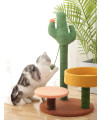 New Cactus Cat Climbing Frame Sisal Climbing Frame Sheep Fluffy Cat Litter Cat Scratch Board Cat Ball Toy