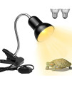 Reptile Heat Lamps, Turtle Lamp UVA/UVB Turtle Aquarium Tank Heating Lamps with Clamp, 360