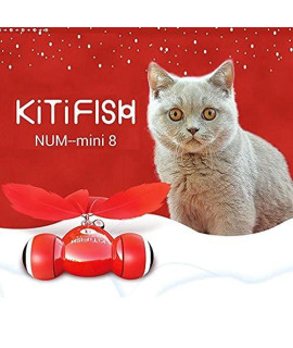 KiTiFish Smart Interactive Cat Toy, imatates a Goldfish Spinning, Swimming, Twirling, and swishing its Feather Tail, Electronic Fun Toy for Your Cat/Kitty/Kitten/Pets