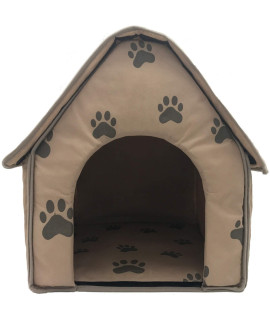Foldable Small Footprint Pet Bed Weatherproof, Portable Dog House Indoor, Pet Shelter Suitable for Small to Medium Sized Dogs and cats