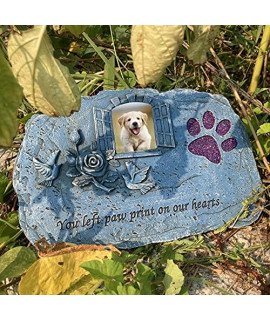 Ooooknpc Pet Angel Memories Stone Sympathy Garden Marker Dog Tombstone Cat Gravestone, 4Purple