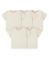 gerber Baby Toddler 5-Pack Solid Short Sleeve T-Shirts Jersey 160 gSM, Natural, 3T