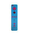 Wii Remote controller,Wireless Remote gamepad controller for Nintend Wii and Wii U,with Silicone case and Wrist Strap(No Motion Plus),Blue with Pink Back