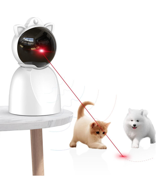 Valonii Rechargeable Motion Activated Cat Laser Toy Automatic,Interactive Cat Toys for Indoor Cats/Kittenes/Dogs,Fast and Slow Mode,1200 mAh Batterry,Circling Ranges