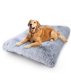 Vonabem Large Dog Bed Crate Pad Washable, Deluxe Plush Soft Pet Beds, Anti-Slip Dog Crate Bed for Large Medium Small Dogs Breeds, Dog Mats for Sleeping and Anti Anxiety, Kennel Pad 42 Inch