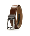 Pluszis 28-68 Mens Leather Ratchet Dress Belt Big And Tall With Automatic Buckle