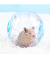 Hamster Ball 4.92 inch Multi-Size Crystal Running Ball for Hamsters Run-About Exercise Fitness Wheels Small Animal Toys Chinchilla Cage Accessories (S, Blue C)