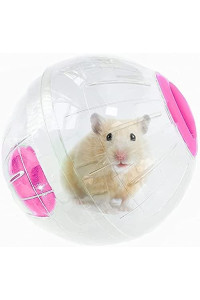 Hamster Running Ball 4.92 Crystal Running Ball for Hamsters, Run-About Exercise Ball,Fitness Wheels. Small Animal Toys. Chinchilla Cage Accessories (S, Pink B)