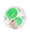 Hamster Ball 5.52 inch Multi-Size Crystal Running Ball for Hamsters Run-About Exercise Fitness Wheels Small Animal Toys Chinchilla Cage Accessories (M, Green A)