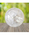Crystal Hamster Ball 6 Guinea Pig Exercise Running Run-About Ball Fitness Wheels Small Animal Toys Chinchilla Cage Accessories Running Ball for Dwarf Hamster Pet Toys Fitness Wheels (L, White B)