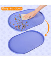 Yacee Silicone Dog Food Mat Waterproof, Easy Clean in Dishwasher, Pet and Cat Mats 0.5 Raised Edges, Placemat Tray to Stop Food Spills and Water Bowl Messes on Floor (Large/XL, Purple)
