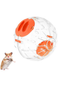 Hamster Ball 6.3 Crystal Running Ball For Hamsters Run-About Exercise Fitness Wheels Small Animal Toys Chinchilla Cage Accessories Running Ball for Dwarf Hamster Pet Toys Fitness Wheels(XL, Orange A)