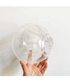 Hamster Ball 4.92inch Crystal Running Ball for Hamsters Run-About Exercise Fitness Wheels Small Animal Toys Chinchilla Cage Accessories (S, White B)