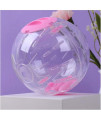 Hamster Running Ball 6.3 Crystal Running Ball for Hamsters Run-About Exercise Ball Fitness Wheels Small Animal Toys Chinchilla Cage Accessories (XL, Pink A)