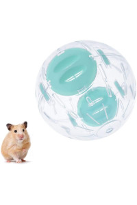 Hamster Exercise Ball 12cm 4.73inch Transparent Hamster Ball Running Hamster Wheel Cute Exercise Mini Ball for Dwarf Hamsters to Relieves Boredom and Increases Activity Chinchilla Cage(S, Blue A)