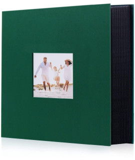 Artmag Fabric Photo Album 4X6 600 Large Capacity For Family Wedding Anniversary Linen Album Holds 600 Horizontal And Vertical Photos (600 Pockets, Dark Green)